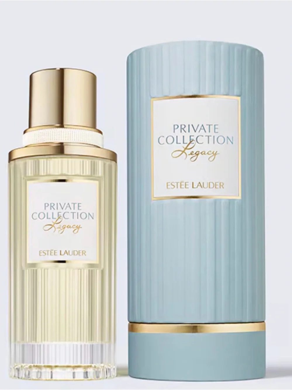 Estee Lauder Private Collection Legacy - Pale Blue & Gold Bottle Set .14oz NIB